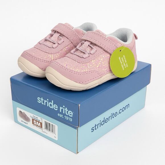 Stride Rite SM Jazzy Toddler Shoes Size 5M Lavender Multi Glitter Sneakers NIB - Picture 1 of 7